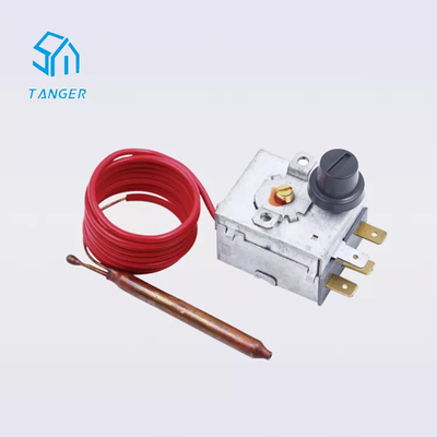 ثلاجة ثلاجة أنبوب شعري ترموستات التحكم اليدوي إعادة تعيين 0.5A 250V